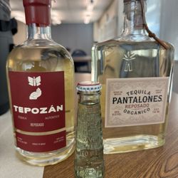 Corked - Tepozan & Pantalones REPOSADO Tequila 750mL Bottle With a La Gritona Reposado Shot