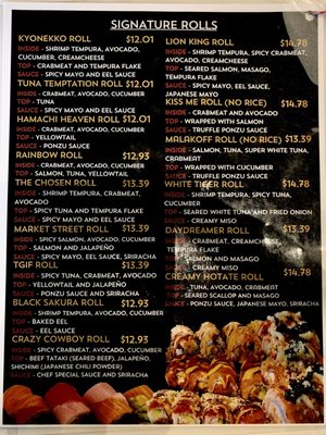 Menu photo 2 Kyonekko Sushi & Hibachi Express Malakoff, TX Menu photo 2 Kyonekko Sushi & Hibachi Express Malakoff, TX