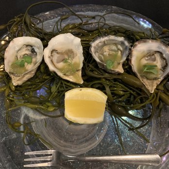 At The Table - Kusshi hybrid oysters, Apple basil mignonette is light and perfect - New American Near Me - Wayne, Pennsylvania At The Table - Kusshi hybrid oysters, Apple basil mignonette is light and perfect - New American Near Me - Wayne, Pennsylvania