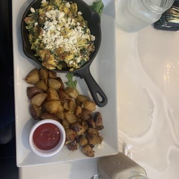 Ce La Vi - Truffled Egg Skillet (no mushrooms, sub spinach) - Desserts Near Me - Red Bank, New Jersey Ce La Vi - Truffled Egg Skillet (no mushrooms, sub spinach) - Desserts Near Me - Red Bank, New Jersey