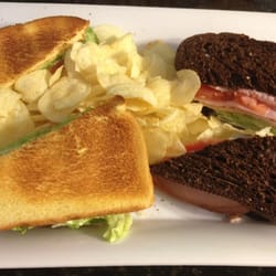 Caterlaine Catering & Event Planning Services - Toasted potatoe bread and pumpernickel bread with fresh turkey, ham & cheese mmmmmmmm good