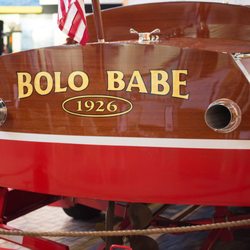 Legacy of the Lakes Museum - Wooden boat in the Museum.