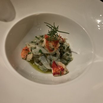 Acquerello - Cuttlefish 'tagliatelle' with capers, lobster and agretti. So unique and good! - Italian Near Me - San Francisco, California
