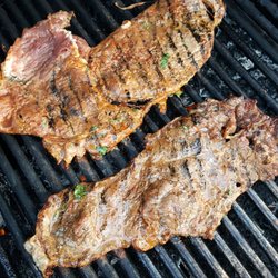 Super Rancho Meat Mkt - Carne asada on grill