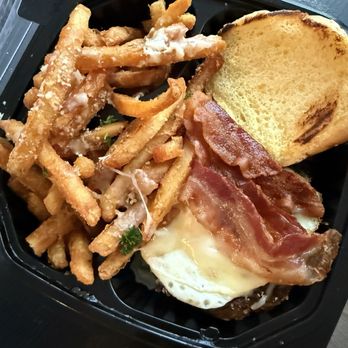 The Flying Biscuit Cafe - Hangover burger and truffle fries - Breakfast & Brunch Near Me - Huntsville, Alabama The Flying Biscuit Cafe - Hangover burger and truffle fries - Breakfast & Brunch Near Me - Huntsville, Alabama