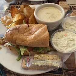 The Last Catch - Lunch special of 1/2 flounder sandwich and she crab soup