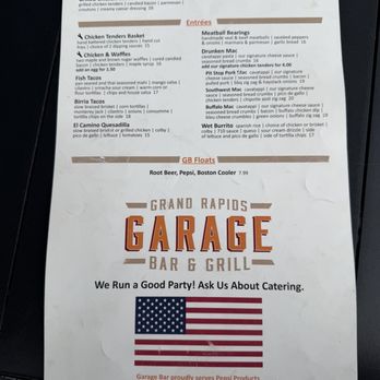 Garage Bar and Grill - Menu - American Near Me - Grand Rapids, Michigan Garage Bar and Grill - Menu - American Near Me - Grand Rapids, Michigan