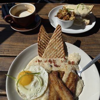 The Farmacy - Pork belly grit bowl & Croque Madame - Coffee & Tea Near Me - Albuquerque, New Mexico