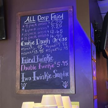 Funky Sweets - a menu on a chalkboard - Desserts Near Me - Saint Petersburg, Florida