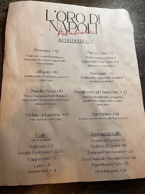 Menu photo 2 L’Oro Di Napoli Petaluma, CA