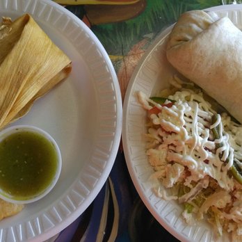 La Costeñita - Cheese + chili tamale, spicy chicken empanada, and chicken burrito. All deliver well! - Mexican Near Me - Hillsborough, New Jersey