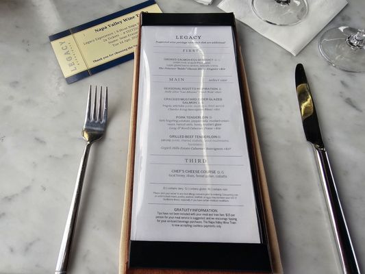 Menu photo 7 Napa Valley Wine Train Napa, CA