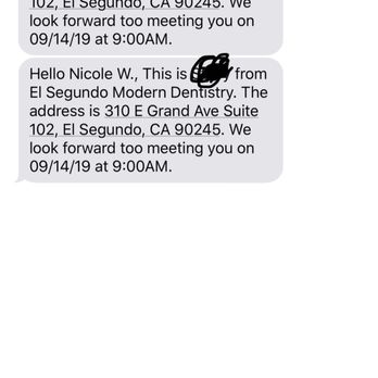 El Segundo Modern Dentistry - Confirmation for an appointment that never happened - General Dentistry Near Me - El Segundo, California
