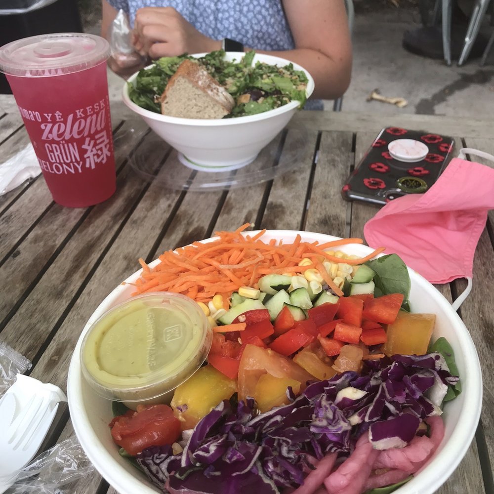 Verde - Seasonal item; somewhere over the rainbow salad Passion fruit mango lemonade Kale salad. - Salad Near Me - Mount Pleasant, South Carolina Verde - Seasonal item; somewhere over the rainbow salad Passion fruit mango lemonade Kale salad. - Salad Near Me - Mount Pleasant, South Carolina
