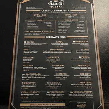 Scuola Pizza - Menu - Pizza Near Me - Gainesville, Florida