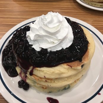 IHOP - Yummy pancakes with blueberries that weren't warm. - American Near Me - Denton, Texas