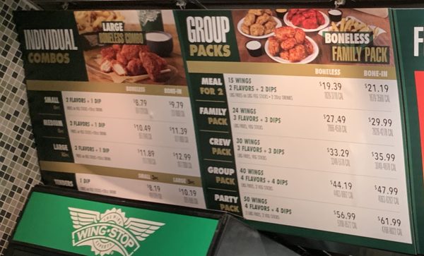 Menu photo 1 Wingstop Bellmead, TX