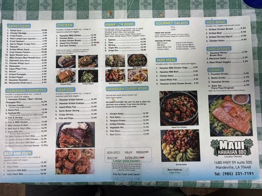 Menu photo 2 Maui Hawaiian BBQ Mandeville, LA Menu photo 2 Maui Hawaiian BBQ Mandeville, LA