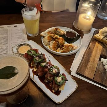 Astra Rooftop - Crispy Rice, Potstickers, Whipped Ricotta, Espresso martini - American Near Me - Columbus, Ohio