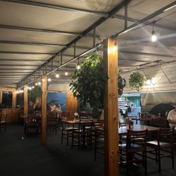 Area of enclosed patio downstairs.