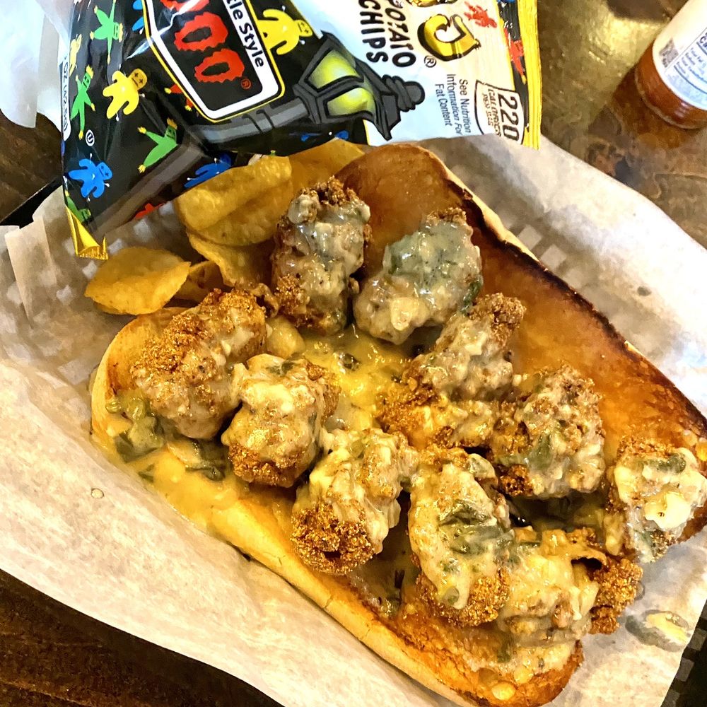 Debris Po Boys & Drinks - Oysters Rockefeller po'boy - Sandwiches Near Me - Mobile, Alabama Debris Po Boys & Drinks - Oysters Rockefeller po'boy - Sandwiches Near Me - Mobile, Alabama