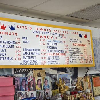 King's Donuts - Menu 9/25 - Donuts Near Me - Concord, California