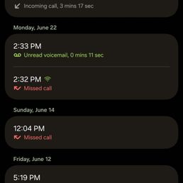 June 12 Incoming and Outgoing Calls. The majority of the 118-minutes of calls was just holding. June 12 Incoming and Outgoing Calls. The majority of the 118-minutes of calls was just holding.
