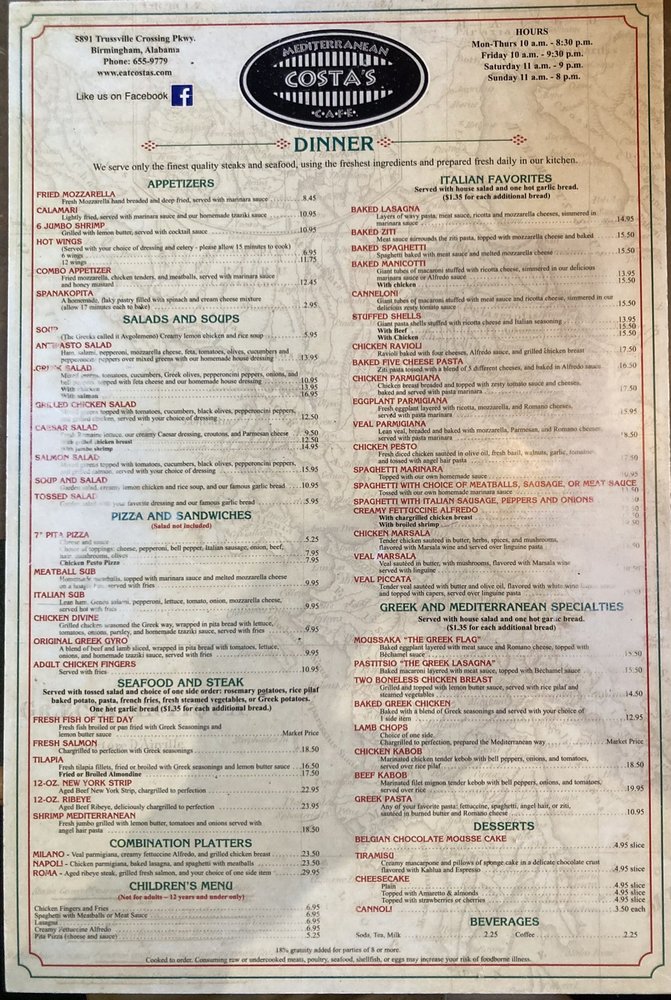 Costa's Mediterranean Cafe Photos