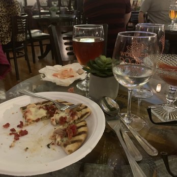 Wooden Door Winery - Shrimp, chicken flatbread pizza, wine and beer... after excellent bruschetta.....can't go wrong. - Wineries Near Me - Vandergrift, Pennsylvania