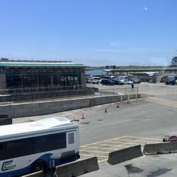 View of the ferry slips from the second floor