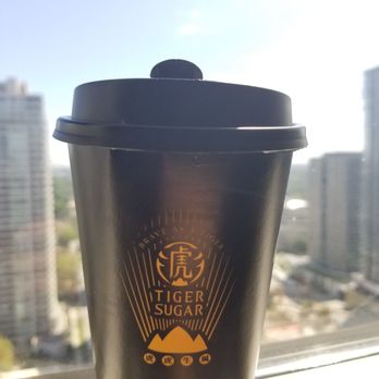 Tiger Sugar - Brown sugar Boba Milk w Cream Mousse' as a hot beverage $6.50 - Desserts Near Me - North York, Ontario