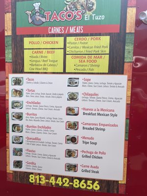 Menu photo 2 Taco Tuzo Tampa, FL