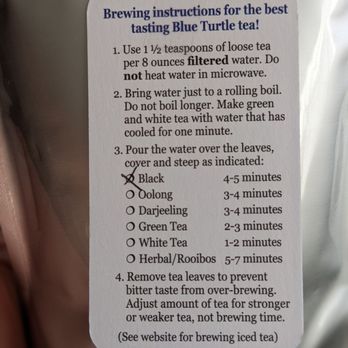 Blue Turtle Tea & Spice - They even mark on the back which tea you get so that you can make it appropriately! Perfect for gifting. - Herbs & Spices Near Me - Westerville, Ohio