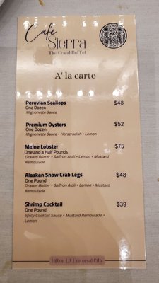 Menu photo 4 Cafe Sierra Universal City, CA