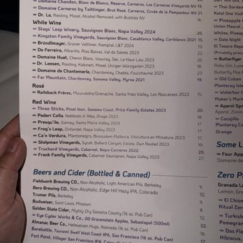 Waterbar - Wine menu - Seafood Near Me - San Francisco, California Waterbar - Wine menu - Seafood Near Me - San Francisco, California
