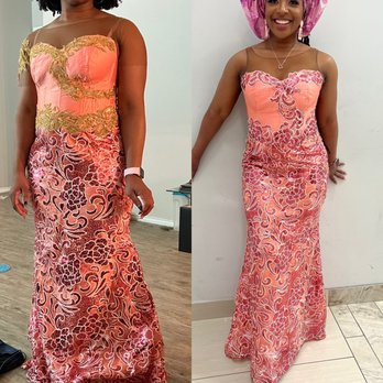 Pearl’s Alteration - Left picture: how I received the dress. Right picture: is what the final product look like after Pearl redid the top of the dress. - Sewing & Alterations Near Me - San Antonio, Texas Pearl’s Alteration - Left picture: how I received the dress. Right picture: is what the final product look like after Pearl redid the top of the dress. - Sewing & Alterations Near Me - San Antonio, Texas