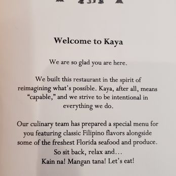 Kaya - Welcome message - Filipino Near Me - Orlando, Florida Kaya - Welcome message - Filipino Near Me - Orlando, Florida