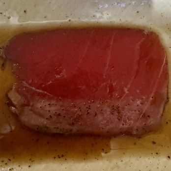 Aroy Thai - Uneven seared and uneven slice of tuna Tataki - Thai Near Me - Charlotte, North Carolina