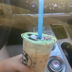 Brown sugar milk tea with boba