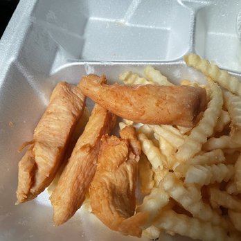 Raising Cane's Chicken Fingers - 6-2022 The 3 Finger Combo - 3 naked Chicken Fingers with bonus strip. - Fast Food Near Me - Plano, Texas Raising Cane's Chicken Fingers - 6-2022 The 3 Finger Combo - 3 naked Chicken Fingers with bonus strip. - Fast Food Near Me - Plano, Texas