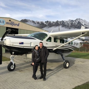 Air Milford - After our Milford Air flight, posing in front of the plane. - Aerial Tours Near Me - Queenstown, WGN Air Milford - After our Milford Air flight, posing in front of the plane. - Aerial Tours Near Me - Queenstown, WGN