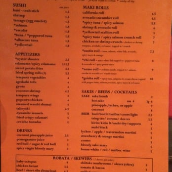 BarChi Sushi - Happy Hour menu - Sushi Bars Near Me - Austin, Texas BarChi Sushi - Happy Hour menu - Sushi Bars Near Me - Austin, Texas
