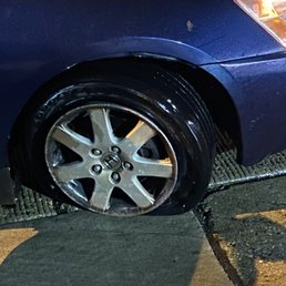 This was our flat tire