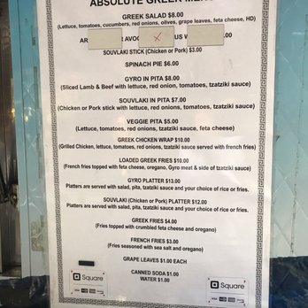 Absolute Greek - the menu for the restaurant - Food Trucks Near Me - New York, New York Absolute Greek - the menu for the restaurant - Food Trucks Near Me - New York, New York