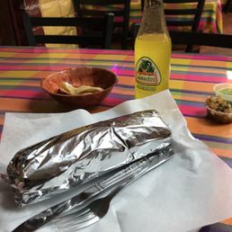 Super Shrimp and Asada Burrito