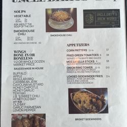 Bollinger's Restaurant - Menu