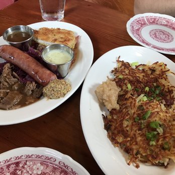 Stone Hill Winery - Combo platter and potato pancakes - Wineries Near Me - Hermann, Missouri
