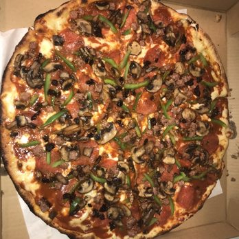 PJ's Pizza - Number #2. 16" Sausage, pepperoni, mushrooms, bell peppers, black olives - Pizza Near Me - San Mateo, California PJ's Pizza - Number #2. 16" Sausage, pepperoni, mushrooms, bell peppers, black olives - Pizza Near Me - San Mateo, California