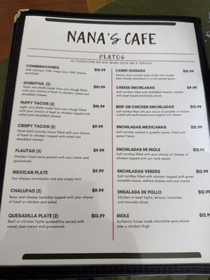 Menu photo 2 Nana’s Cafe San Antonio, TX