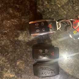 Damaged key and key that was brought to me the next day